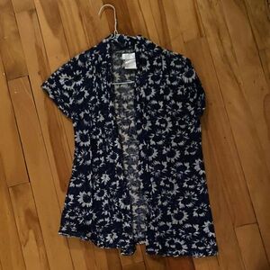 Floral Navy Women's Cardigan